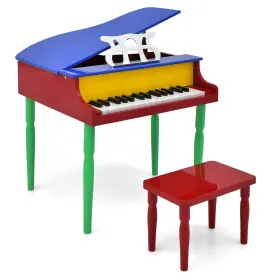 M035CLA18602 COSTWAY Classic Baby Piano Toy Wood Bench Music