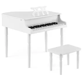 M035WHA18609 COSTWAY Classic Baby Piano Toy Wood Bench Music