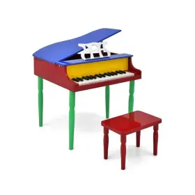 MU10035CL COSTWAY Wood Children Piano Toy Bench Music Stand #2