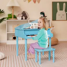 MU10035NY COSTWAY Kids Wood Piano Toy Bench Music Stand Birch #3