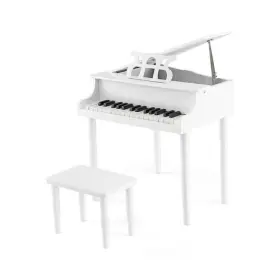 MU10035WH COSTWAY Children Great Wooden Piano Toy Bench Music