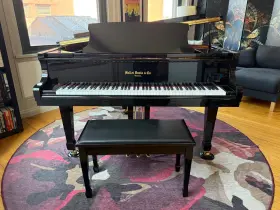 2584110 HALLET Davis Baby Piano Ebony Polish Bench