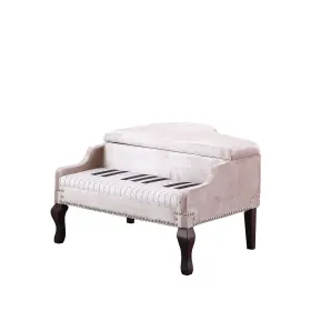 469437 HOMEROOTS Velour Baby Piano Storage Bench