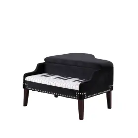 469438 HOMEROOTS Velour Baby Piano Storage Bench