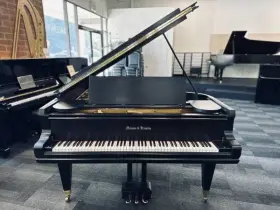 Mason & Hamlin 29118 And Bb Grand Piano 7ft Ebony Satin 1912 Usa Spruce Duplex Plate
