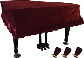 YD00119-01 NKTM Piano Cover Dustproof Velvet Bordered Trian