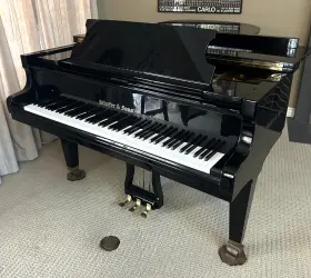 GR69 SCHAFER SONS Piano Ebony Storage Bench #2
