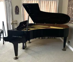 GR69 SCHAFER SONS Piano Ebony Storage Bench