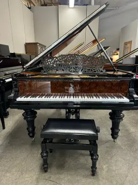 104381 STEINWAY SONS Piano Dual Ebony Burled #2
