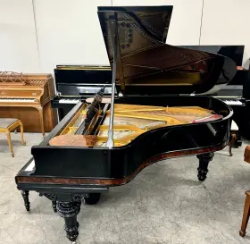 104381 STEINWAY SONS Piano Dual Ebony Burled #3