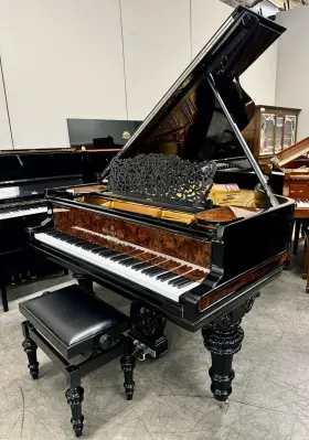104381 STEINWAY SONS Piano Dual Ebony Burled