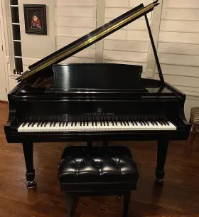 528866 STEINWAY SONS Piano Ebony Peter Nero Autographed