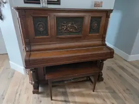 Sterling Piano Company 16956 Antique Upright Grand # Mfg 1895
