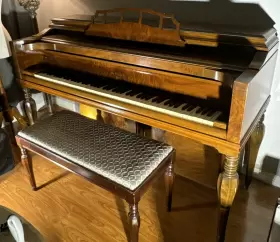 136724 WM KNABE CO Upright Antique Piano Lacquered #2