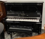 Steinway 54" Upright Piano - Picarzo Pianos Ebony K Model F. Fixed Price $35950.00.