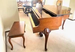 1971 Howard By Baldwin Walnut Baby Grand W/ Bench - French Provincial Art Case. Fixed Price $2500.00.