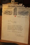 Antique Letter 1915 Cable Company Conover Kingsbury Wellington Pianos. Fixed Price $5.00.