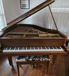 Yamaha Gb1 Baby Grand Piano 88 Keys 3 Pedals Walnut Brown 5'1". Fixed Price $7500.00.