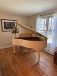 Used White Baby Grand Hyundai Piano. 25 Years Old. Model/serial# G-80a. Fixed Price $2500.00.