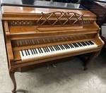Steinway 100 Louis Xv Upright Piano 42" Satin Walnut. Fixed Price $5995.00.