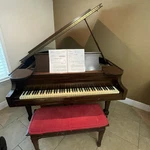 Vintage Kranich & Bach Baby Grand Piano W/matching Bench Mahogany Serial. Fixed Price $1500.00.