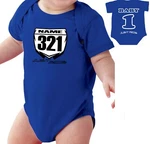 Motocross Baby Number Plate One Piece Shirt Infant Mx Just Ride Yamaha Yz Blue. Fixed Price $25.99.