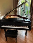 Boston By Steinway Gp 163 Baby Grand Piano W/ Pianodisc Player Ebony Satin 5'4". Fixed Price $11500.00.
