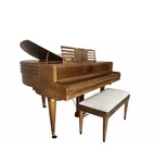 1937 Wurlitzer Walnut 88-key Butterfly Baby Grand Piano With Original Bench. Fixed Price $19000.00.