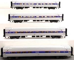 Mth 20-65080 O Amtrak Premier Amfleet Passenger Car Set (set Of 4) Ex. Fixed Price $274.99.