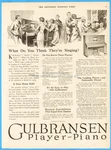 1919 Gulbransen Dickinson Player Piano They're Singing Baby At The Pedals Ad. Fixed Price $11.49.