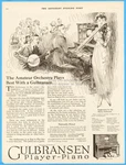 1919 Gulbransen Dickinson Player Piano Ad Amateur Orchestra Baby At The Pedals. Fixed Price $11.99.