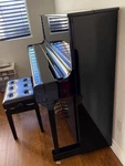 Kawai Upright Piano Ebony Finish Black 88 Keys 3 Pedals With Bench. Fixed Price $4000.00.