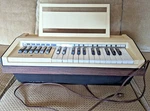 1977 Vtg Electric Tabletop Accordion General Mdl #n5000a Woodgrain/tan. Fixed Price $77.99.
