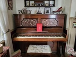 Steinway Upright Piano Circa 1882 Model K (bench & Original Round Seat Included). Fixed Price $4000.00.