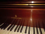 Steinway & Sons 88-key Grand Piano Mahogany Brown Finish. Fixed Price $13500.00.