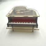 Vintage Sankyo Baby Grand Piano Music Box Acrylic Red Velvet Plays Love Story. Fixed Price $38.00.