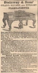 Steinway & Sons' Grand Square Upright Piano Piano-fortes 1866 Antique Print Ad. Fixed Price $9.99.