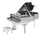 Metal Earth Grand Piano 3d Model Kit Fascinations Small, Silver. Fixed Price $19.99.