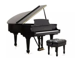 Beautiful Steinway & Sons Model M Ebony Baby Grand Piano Made In 2007. Fixed Price $49999.00.
