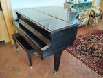 Baldwin Baby Grand Piano Ebony Satin Finish 52". Fixed Price $12000.00.