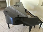 Black Kimball Baby Grand Piano With Bench. Fixed Price $5000.00.