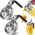 Mason Jar Pour Spout Lid With Handle Wide Mouth Flip Cap Lids. Fixed Price $14.27.