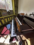 Young Chang Baby Grand Piano, Mahogany Bench. Size:5'w X 5'l. Fixed Price $4500.00.
