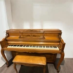 Sohmer Upright Piano Walnut Finish Rock Maple With Bench. Fixed Price $200.00.