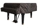 Kawai Black Quilted Grand Piano Cover With Side Slits For 5'1" Model Ge1 & Ge20. Fixed Price $268.00.