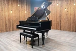Kimball Parlor Grand Piano Ebony Gloss Used. Fixed Price $3590.00.