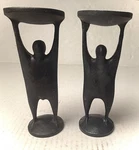Vintage Oisen Kelly Cast Iron Figural Man & Woman Candle Holder Mcm Reproduction. Fixed Price $450.00.