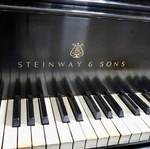 Steinway & Sons Model M Grand Piano Ebony/black 88 Keys 3 Pedals. Fixed Price $15000.00.