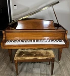 Wurlitzer Baby Grand Piano 1981-82 Model 158c Walnut Matching Bench Beautiful!. Fixed Price $4500.00.