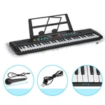 Professional Digital Piano Keyboard 61 Key Portable Electronic Instrument W/mic. Fixed Price $26.99.